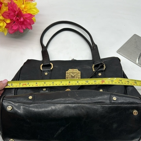 Monet Black Gold Large Satchel As Is Condition - Hole in lining BP6111 - Picture 14 of 14